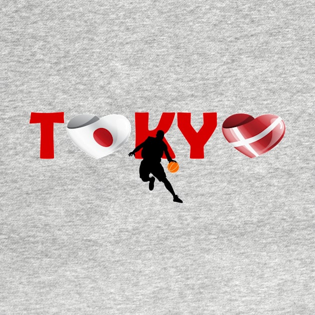 Basketball in Tokyo - team Denmark (DK) by ArtDesignDE